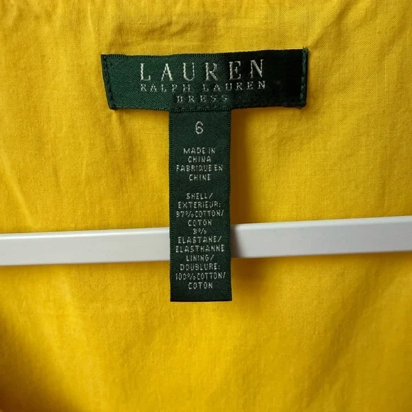 Ralph Lauren Yellow cotton Button-Down Dress - Picture 3 of 5